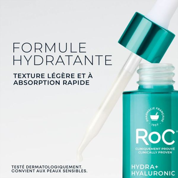RoC Hydra+ Hyaluronic Repulpant Intense Sérum Concentré 30 ml – Hydratation anti-âge globale