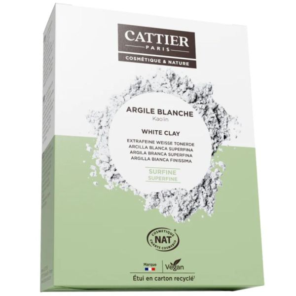 Cattier Argile Blanche Surfine 200g – Pureté et douceur naturelle
