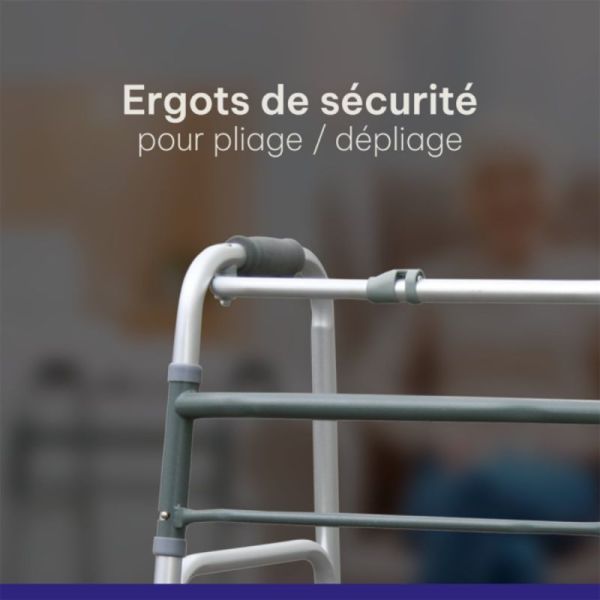 Euromedis Déambulateur Pliant et Articulé Adulte - Aide à la mobilité et maintien de l'autonomie