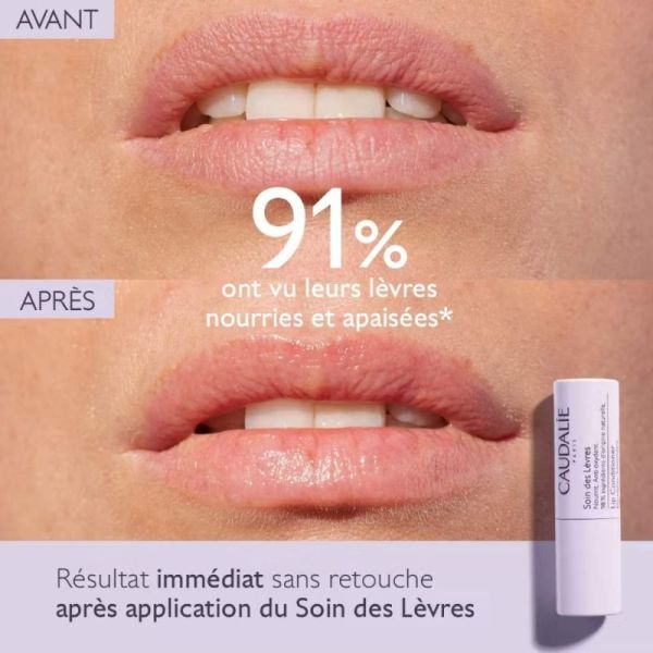 Caudalie Vinothérapist Duo Soin des Lèvres 2 x 4,5g - Nourrit et apaise les lèvres sèches