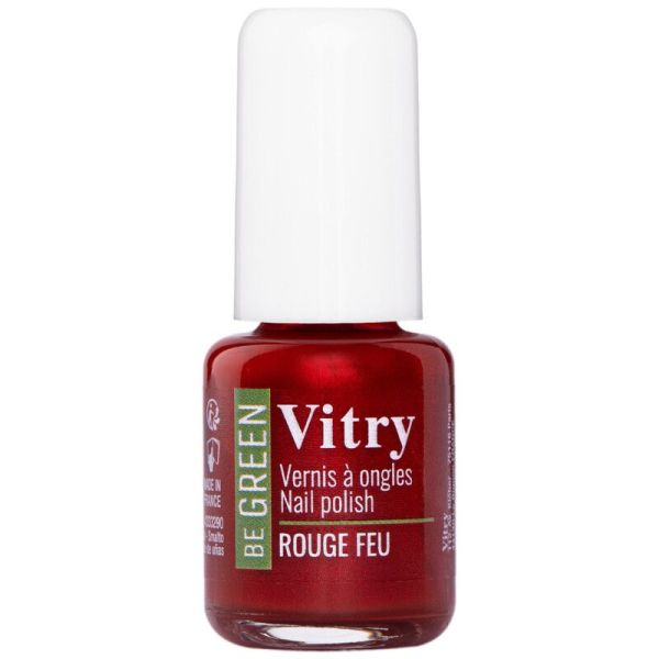 Vitry Be Green Vernis à Ongles Rouge Feu - 6ml