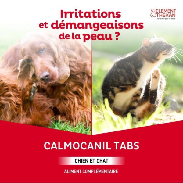 Clément Thékan Calmocanil Tabs Anti-Démangeaison pour Chiens et Chats - 30 Comprimés