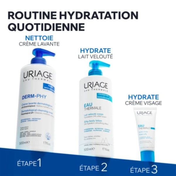 Uriage Derm-Phy Crème Lavante Dermatologique 500ml - Nettoie, hydrate et protège la peau