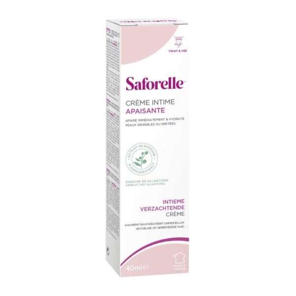 Saforelle Crème Intime Apaisante 40 ml - Apaise et Adoucit les Peaux Sensibles