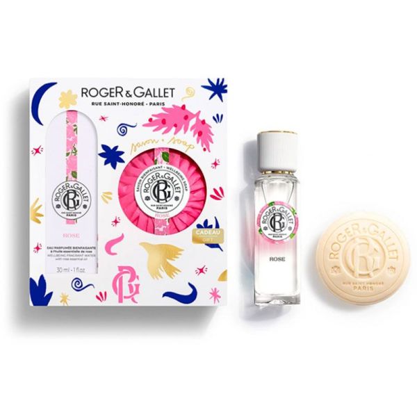 Roger & Gallet Coffret Rose - Eau Parfumée Bienfaisante 30 ml + Savon 100 gr OFFERT