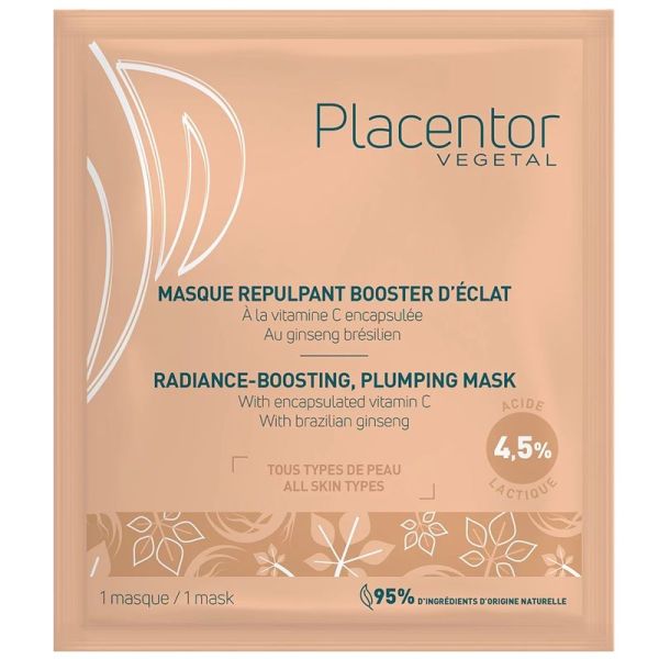 Placentor Végétal Masque Repulpant Booster d’Éclat Tous Types De Peaux - 25g