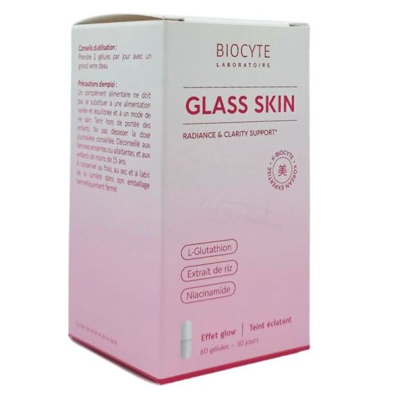 Biocyte Glass Skin 60 gélules Teint éclatant - Complément alimentaire anti-teint terne effet Glow