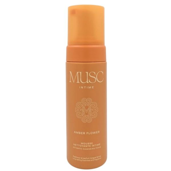 Musc Intime Amber Flower Mousse Nettoyante Intime 150 ml- fraîcheur et parfum ambré longue tenue pour la toilette intime