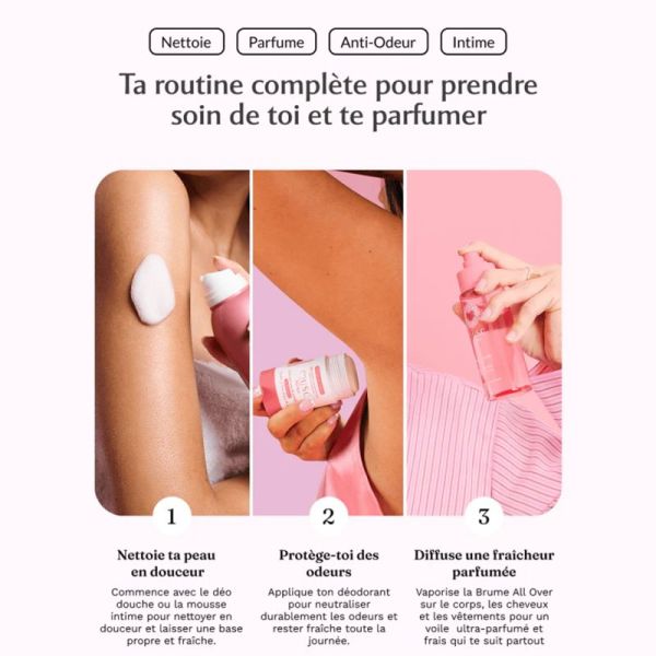 Musc Intime Brume All Over Corps & Cheveux au Sweet Litchi Flacon 100 ml – Voile fruité et hydratation