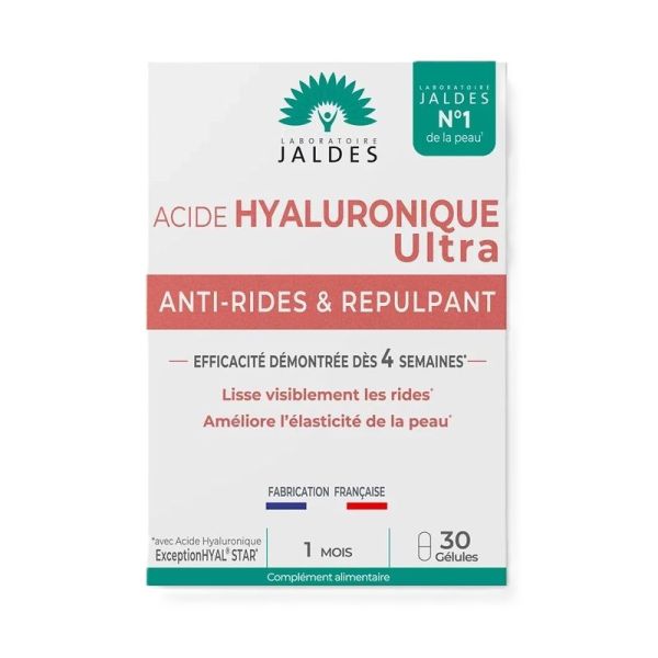 Jaldes Acide hyaluronique Ultra Élasticité & Jeunesse de la Peau - 30 Gélules