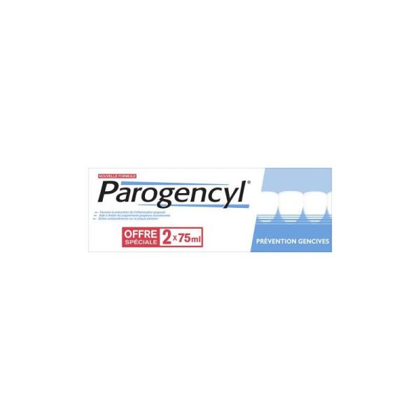 Parogencyl Dentifrice Prévention Gencives Lot de 2 x 75ml