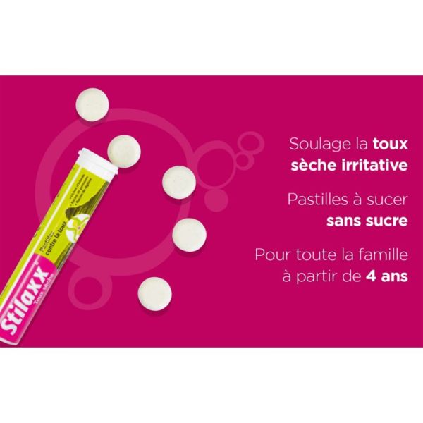 Lehning Stilaxx Pastilles Contre la Toux Sèche 28 Pastilles – Pastilles végétales gorge et toux sèche
