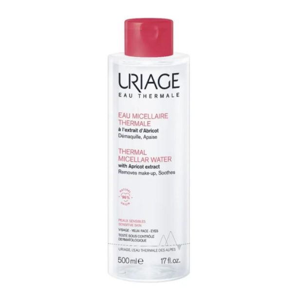 URIAGE Eau Micellaire Thermale - Visage et Yeux Peaux Sensibles, 500ml