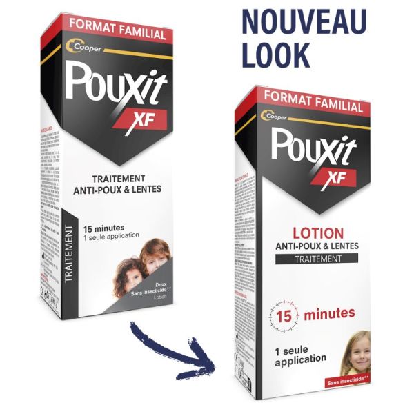 Pouxit XF Anti-Poux et Lentes Lotion - 200 ml - Traitement express, efficace en 15 minutes