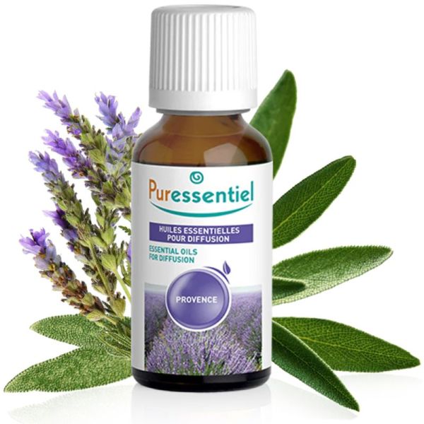 Puressentiel Huile Essentielle pour Diffusion Provence 30 ml – Ambiance apaisante, réconfortante et sérénité de l'été
