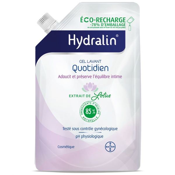 Hydralin Quotidien Gel Lavant - 400 ml - Hygiène Intime Douceur et Respect de l’Environnement