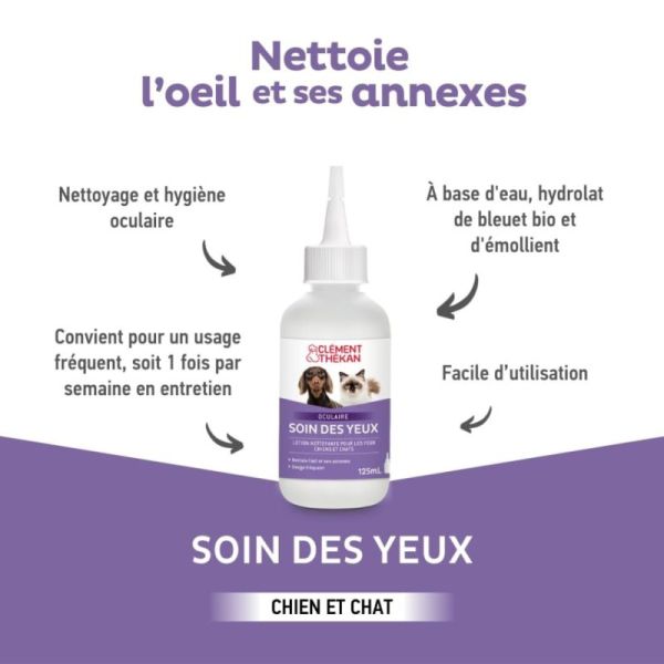 Clément Thékan Soin des Yeux Chiens et Chats - 125 ml