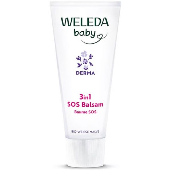 Weleda Derma 3 en 1 Baume SOS Mauve Blanche - 50 ml - Apaise, hydrate et renforce la barrière cutanée