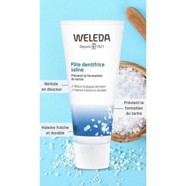 Weleda Pâte Dentifrice Saline 75ml – Protection anti-tartre et gencives fortes