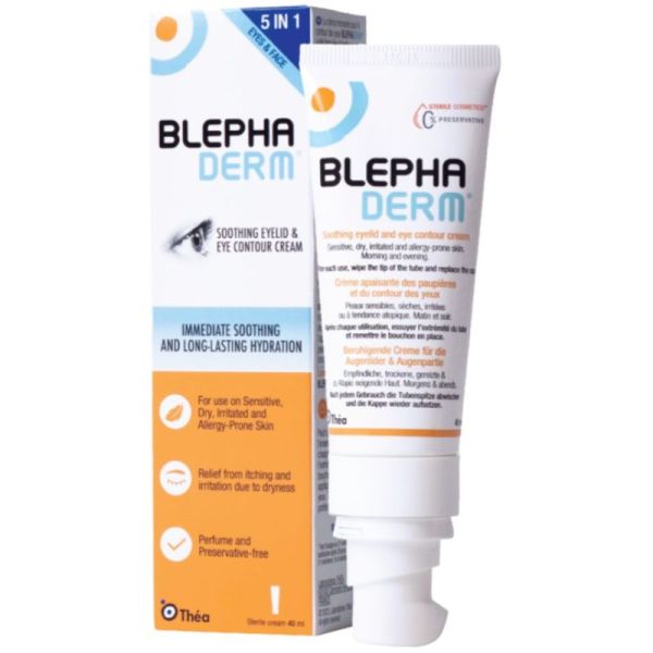 Théa Pharma BlephaDerm Crème Apaisante Des Paupières & Du Contour Des Yeux - 40ml