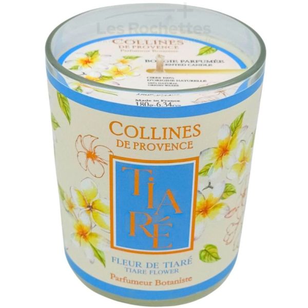 Collines de Provence Bougie Parfumée Fleur de Tiaré 180g – Évasion tropicale