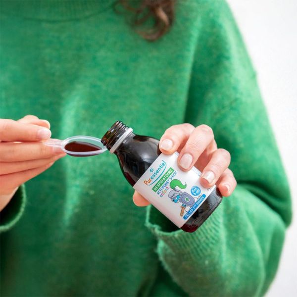 Puressentiel Sirop Acti Pure Enfant 125 ml – Apaise la gorge, dégage le nez et soutient l'immunité dès 3 ans
