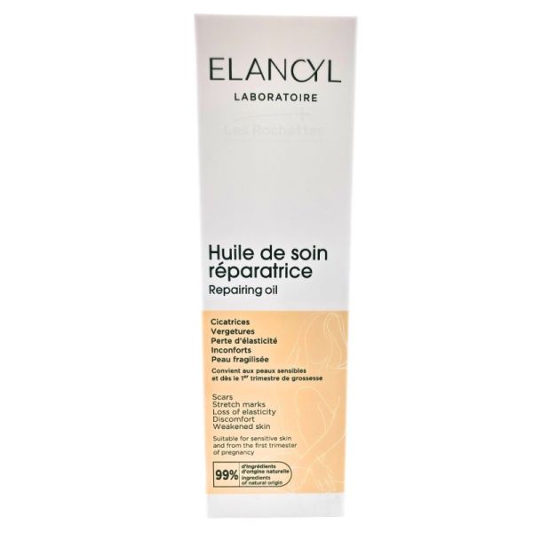 Elancyl Huile de soin réparatrice 100 ml - Huile dermo-cosmétique anti-vergetures et cicatrices