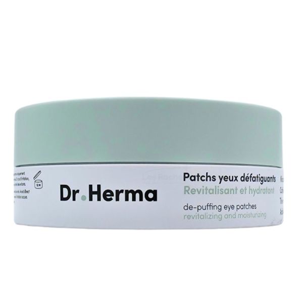 Dr. Herma Patchs Yeux Défatiguants Revitalisant et Hydratant x30 - Patchs hydrogels anti-poches et anticernes à la caféine et niacinamide