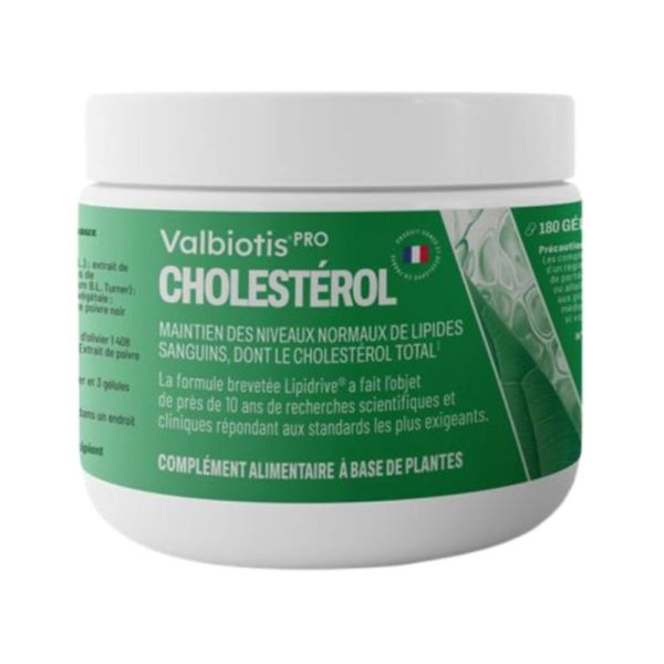 Valbiotis Pro® Cholestérol & Métabolisme Lipidique - 180 Gélules