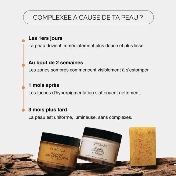 Curculia Savon Au Curcuma 100g – Éclat et anti-imperfections corps