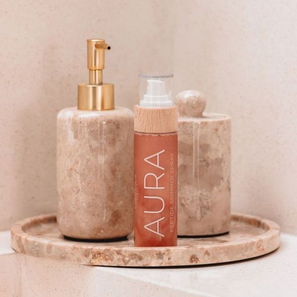 Cocosolis Aura Peptide Shimmer Spray Nude 100 ml – hydrate et illumine la peau