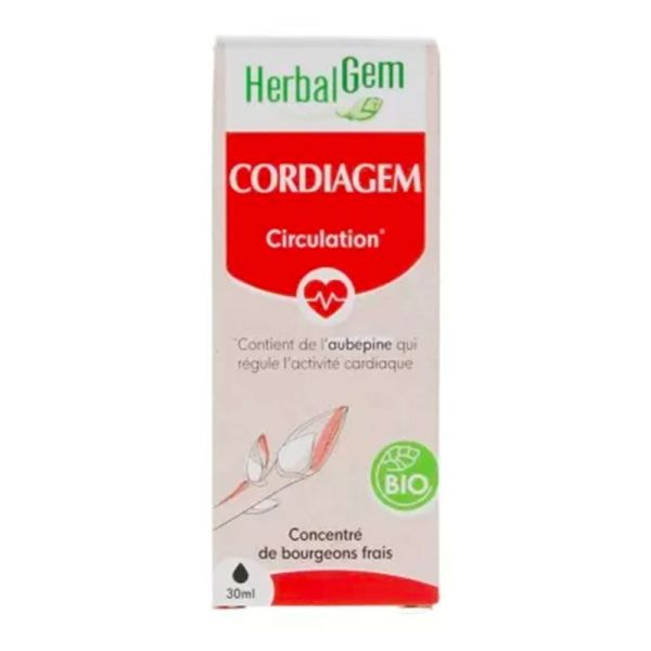 HerbalGem Cordiagem Circulation Bio - Soutient le Circulation et la Santé Cardiaque - 30 ml