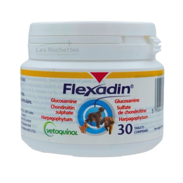 Vetoquinol Flexadin - 30 comprimés - Soutien articulaire pour chiens et chats