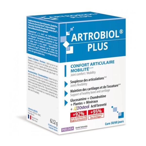 Ineldea Santé Naturelle Artrobiol Plus 120 gélules