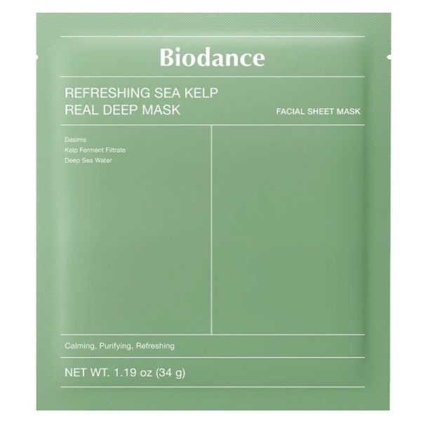 Biodance Refreshing Sea Kelp Real Deep Mask - 1 masque - Soin apaisant et rééquilibrant à l’extrait d’algue marine