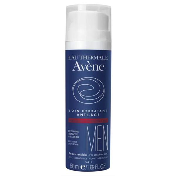 Avène Homme Soin Hydratant Anti-Âge - 50 ml - Hydratation et fermeté pour peaux sensibles