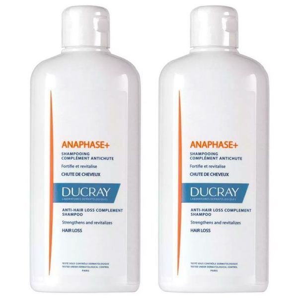 Ducray Anaphase+ Shampoing Complément Antichute - Fortifiant & Revitalisant - 2x400 ml