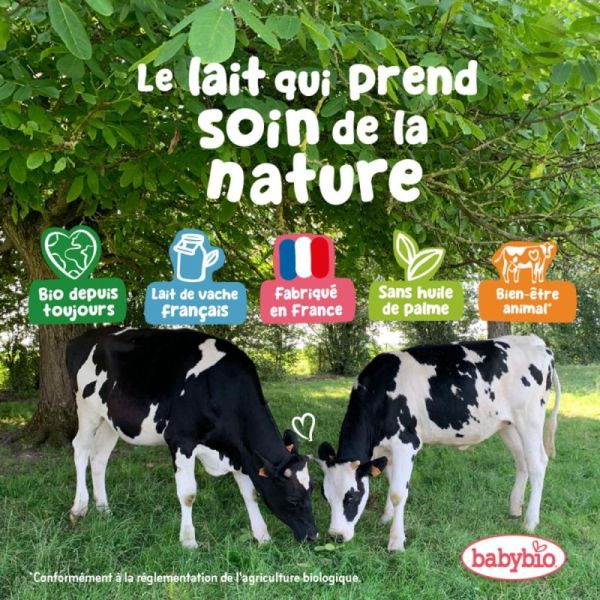 Babybio Optima 3 Croissance 800 g (10 mois à 3 ans) Lait de croissance bio avec fibres