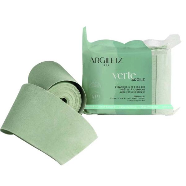 Argiletz Bande d’Argile Verte - 2 Bandes prêtes à l’emploi pour cataplasmes