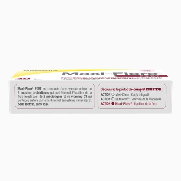 Synergia Maxi-Flore FORT 30 comprimés - Equilibre de la flore intestinale et immunité