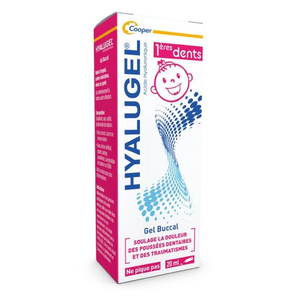 Hyalugel Gel Buccal 1ères Dents - 20ml - Soulage les poussées dentaires des nourrissons