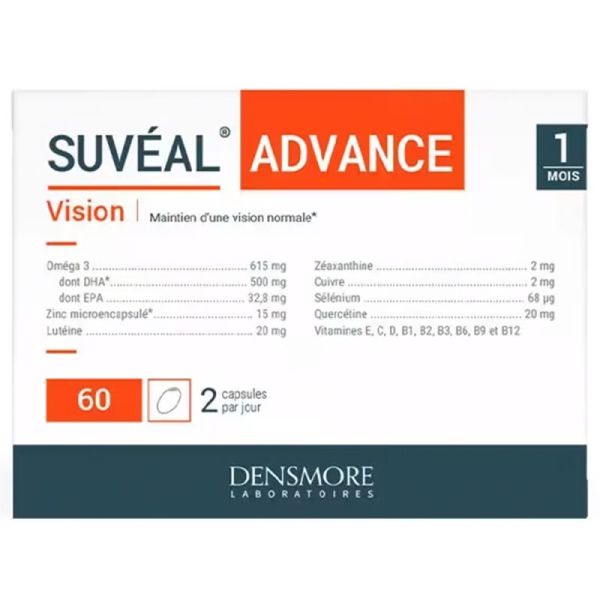 Densmore Suveal Advance Vision - 60 capsules - Soutien la vision et protège les cellules oculaires