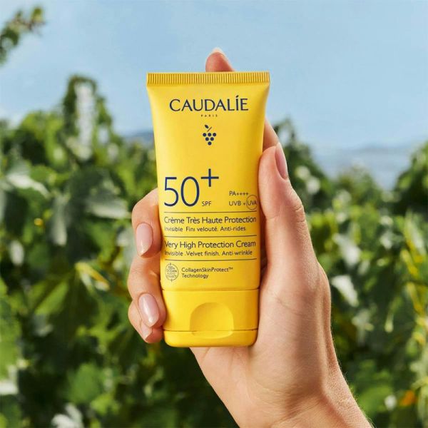 Caudalie Soins Solaires Crème Très Haute Protection SPF50+ 50ml – Protection et jeunesse