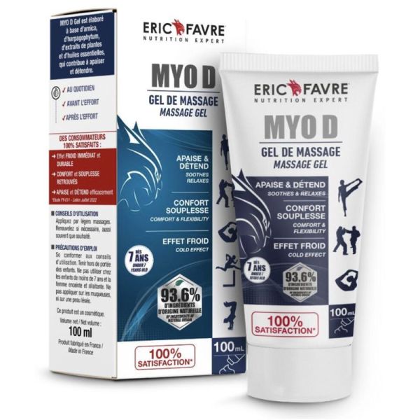 Eric Favre Myo D Gel de Massage 100ml – Décontractant muscles et articulations