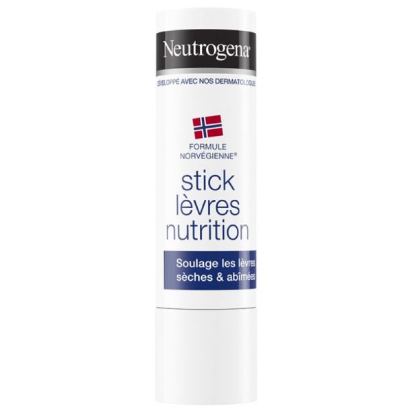 Neutrogena Stick Lèvres Nutrition - 4,8g - Nourrit, répare et protège les lèvres sèches