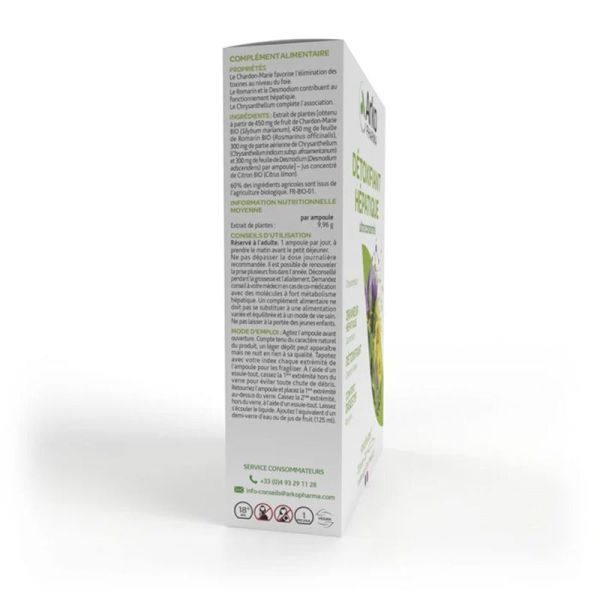 Arkopharma Arkofluides Détoxifiant Hépatique - 20 Ampoules