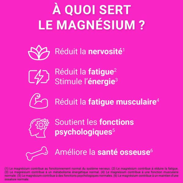 Mag2 Gommes Framboise - 45 gommes - Réduit nervosité et fatigue