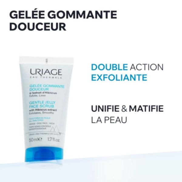 Uriage Gelée Gommante Douceur 50 ml - Exfolie en douceur et révèle l'éclat du teint