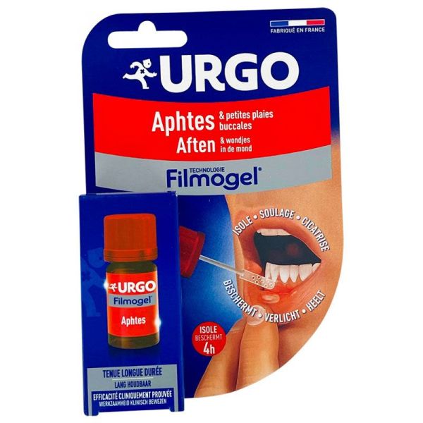 Urgo Filmogel Aphtes & Petites Plaies Buccales - Soulage Rapidement la Douleur - 6 ml