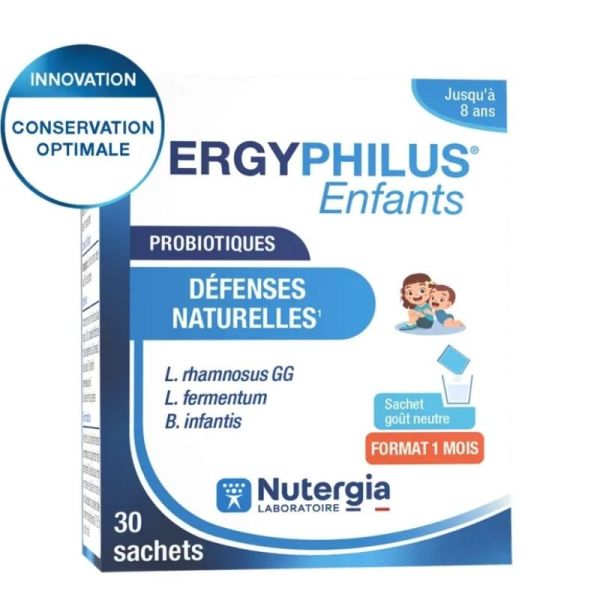 Nutergia Ergyphilus Enfants Probiotiques Défenses Naturelles - 30 Sachets